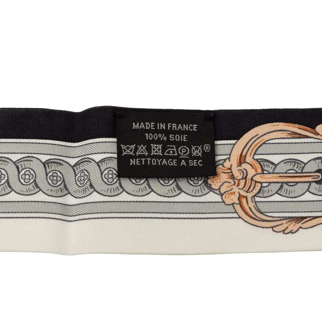 Hermès Bride de Cour Silk Twilly Scarf MultiColor Silk Very good - Inside View