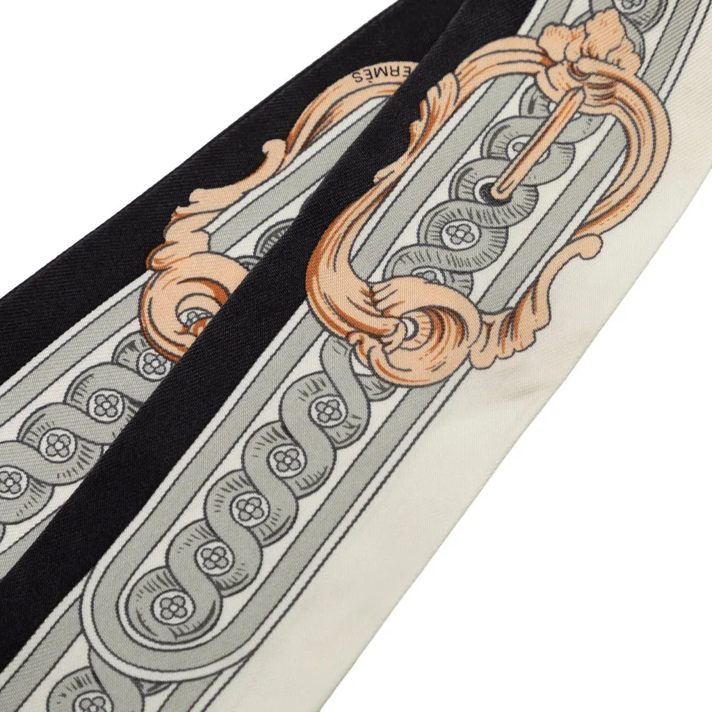 Hermès Bride de Cour Silk Twilly Scarf MultiColor Silk Very good - Box View
