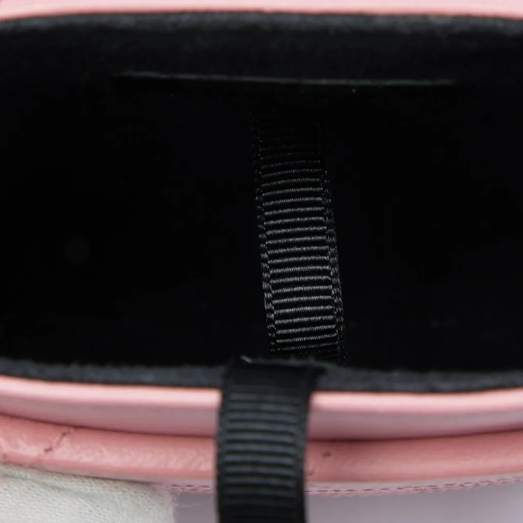 Chanel CC Quilted Lambskin Chain Around Phone Holder Pink Leather Very good - Model View