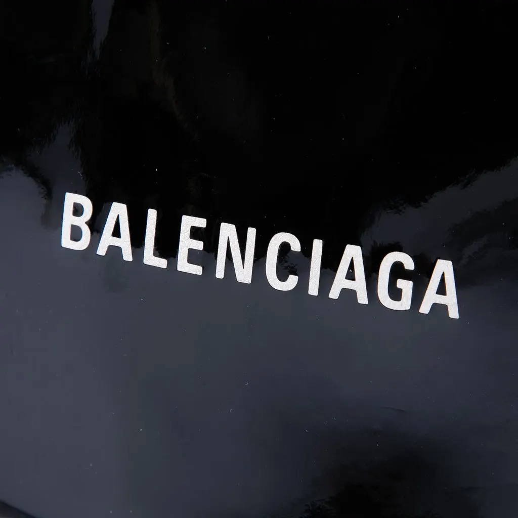 Balenciaga Patent Logo Shopping Tote XXS Black Leather Very good - Box View