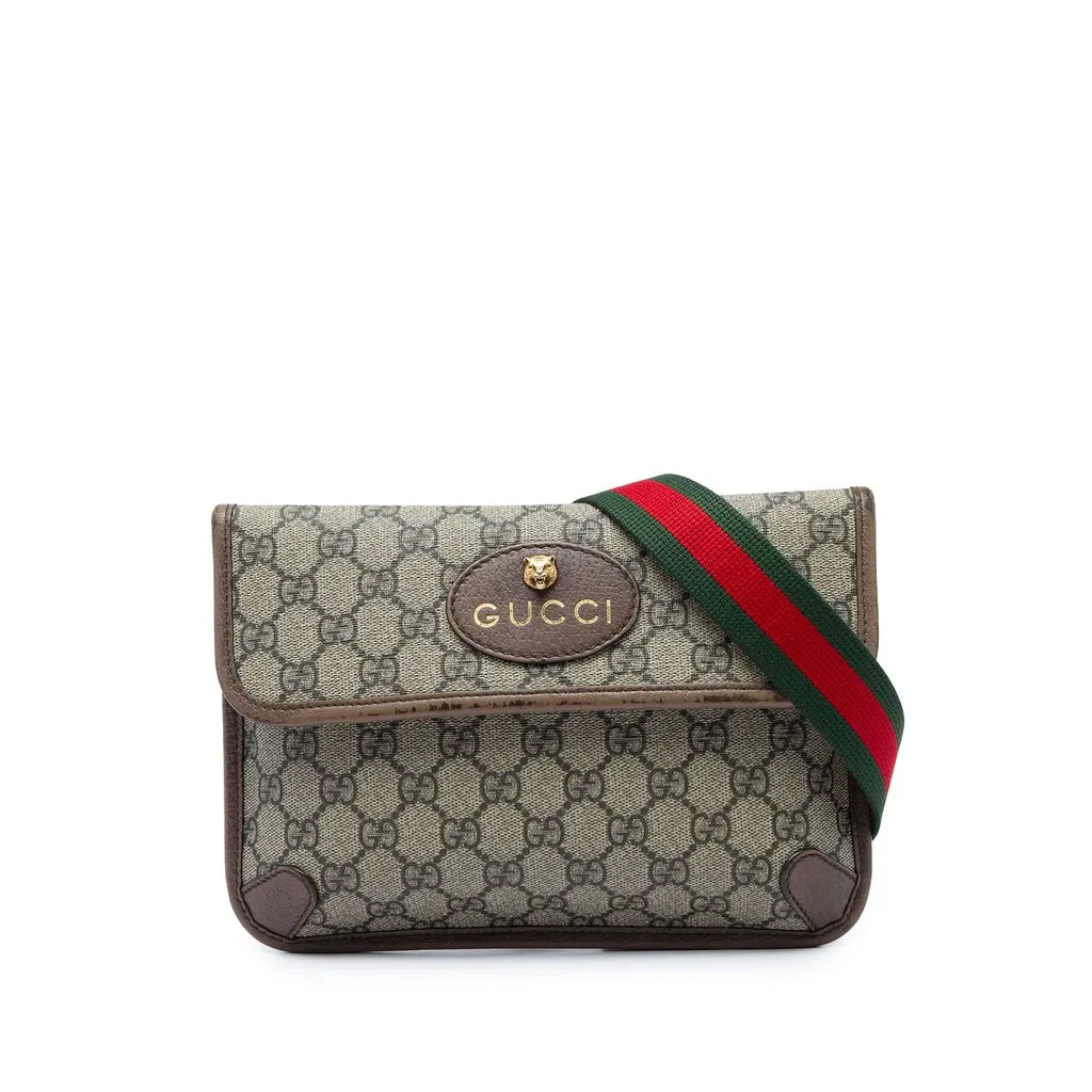 Gucci GG Supreme Web Neo Vintage Belt Bag Beige Very good - Front View
