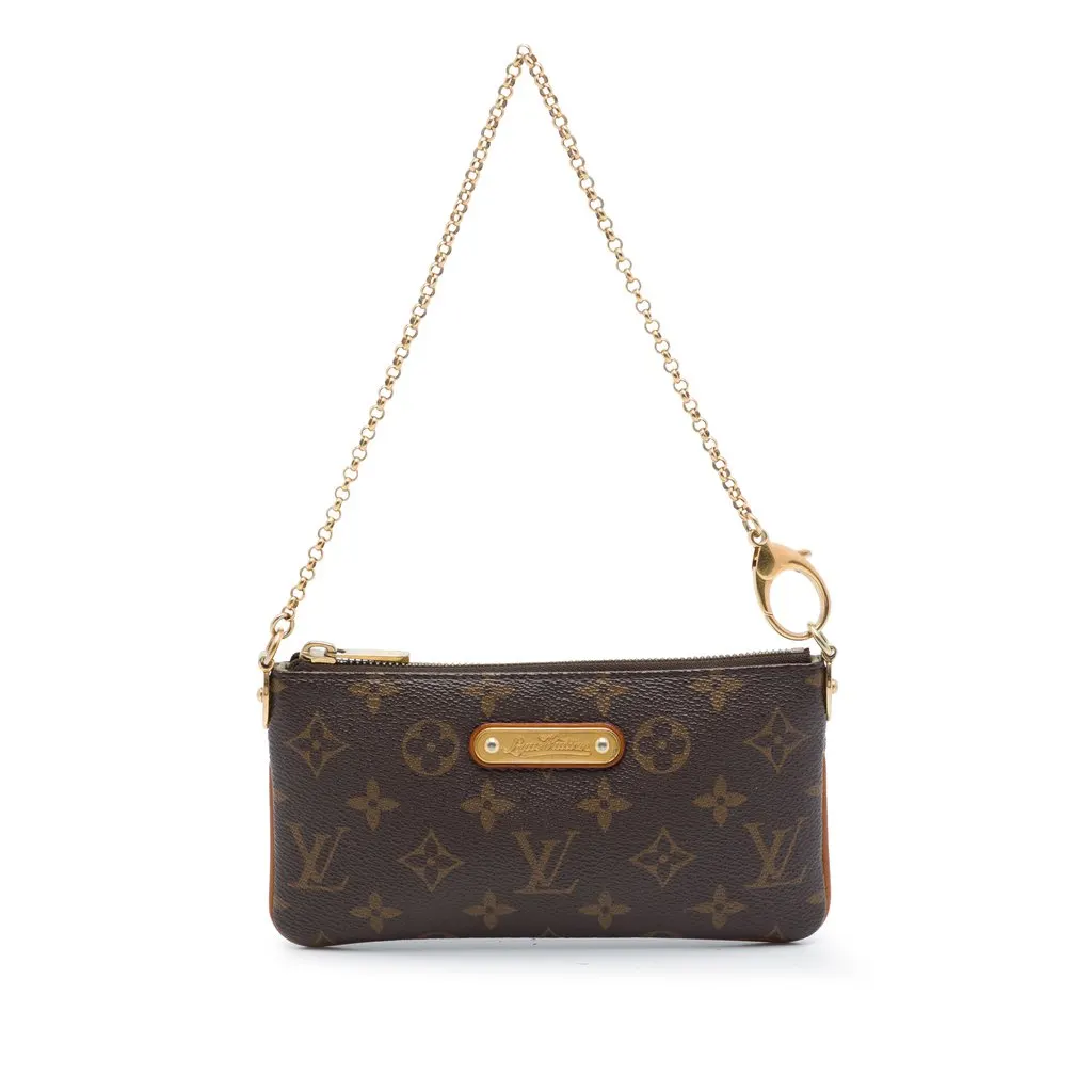Louis Vuitton Monogram Pochette Milla MM Brown Very good - Front View