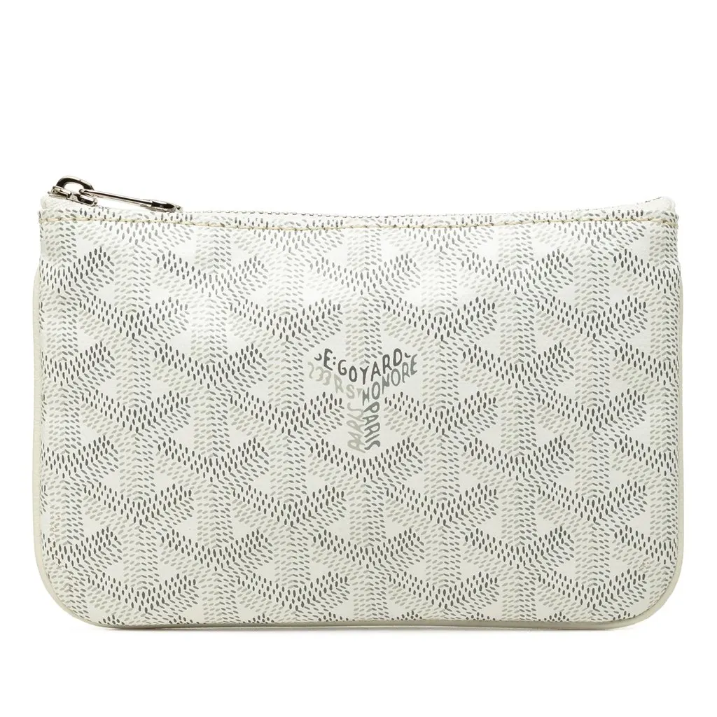 Goyard Goyardine Senat PM White Canvas Very good - Front View