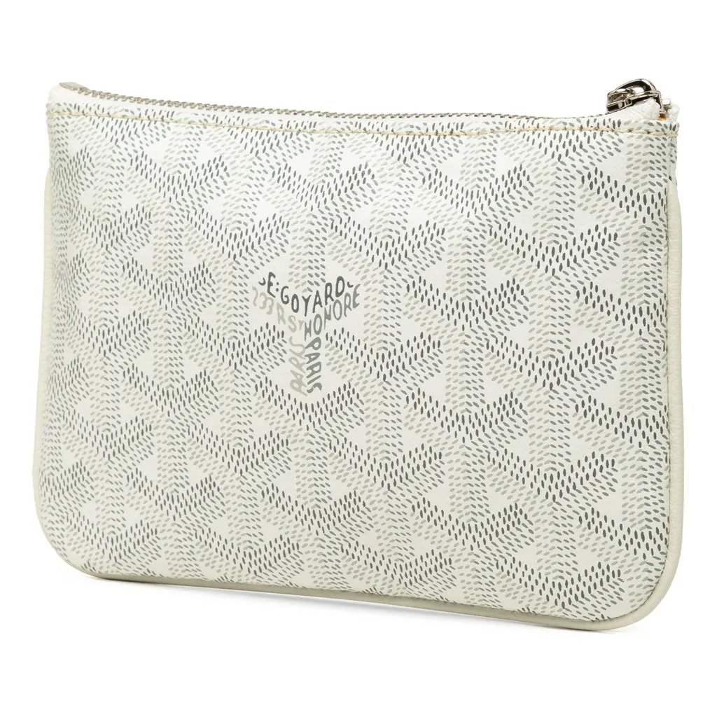 Goyard Goyardine Senat PM White Canvas Very good - Back View