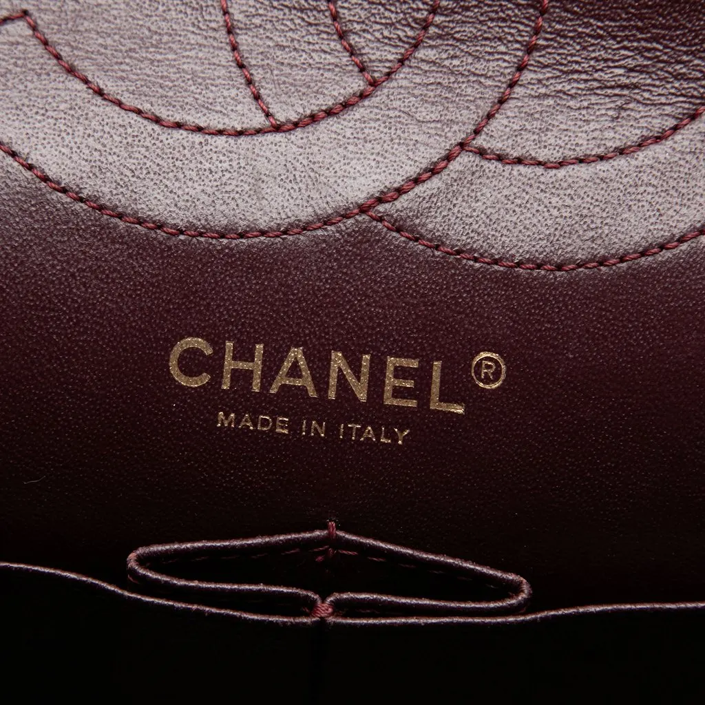 Chanel Quilted Aged Calfskin Reissue 2.55 Double Flap 226 Black Leather Very good - Box View