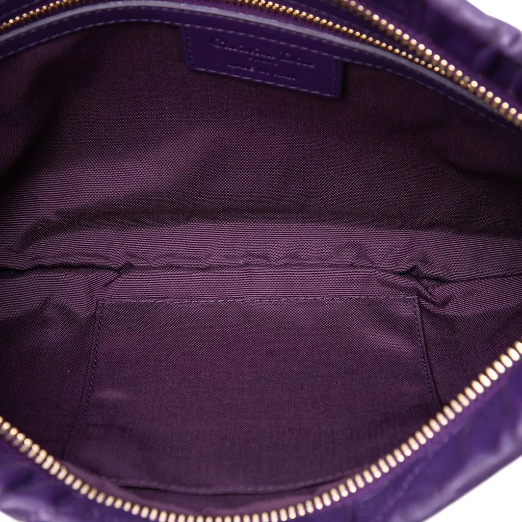 Dior Calfskin Cannage Rose Clutch Purple Leather Very good - Model View