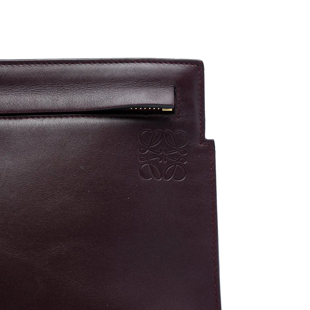 Loewe Bicolor Leather Anagram T Pouch Red Leather Good - Box View