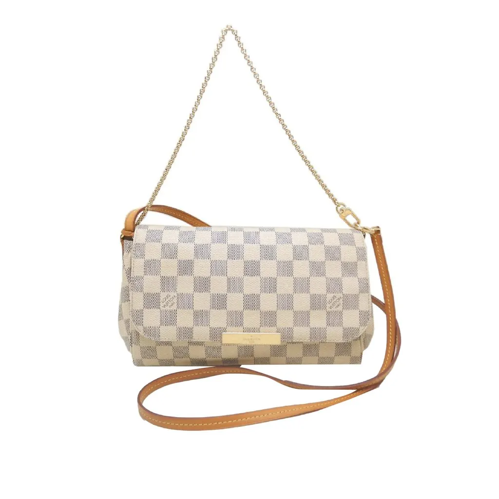 Louis Vuitton Damier Azur Favorite MM White Very good - Front View