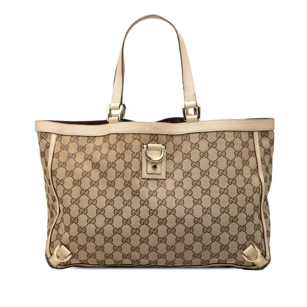 Gucci GG Canvas Abbey D Ring Tote Beige Very good - Front View