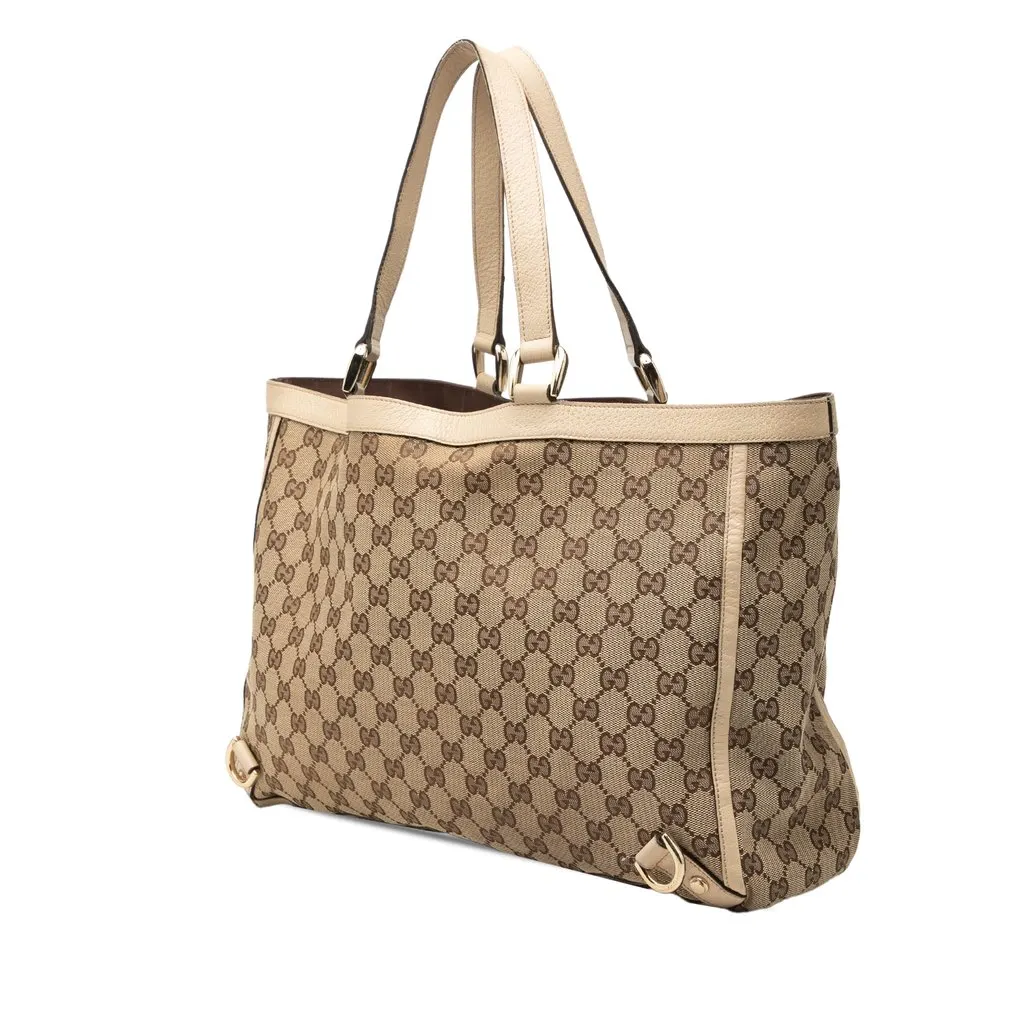 Gucci GG Canvas Abbey D Ring Tote Beige Very good - Back View