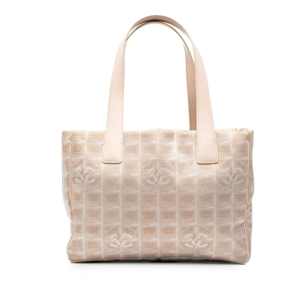 Chanel New Travel Line Nylon Tote Beige Polyamide Very good - Front View