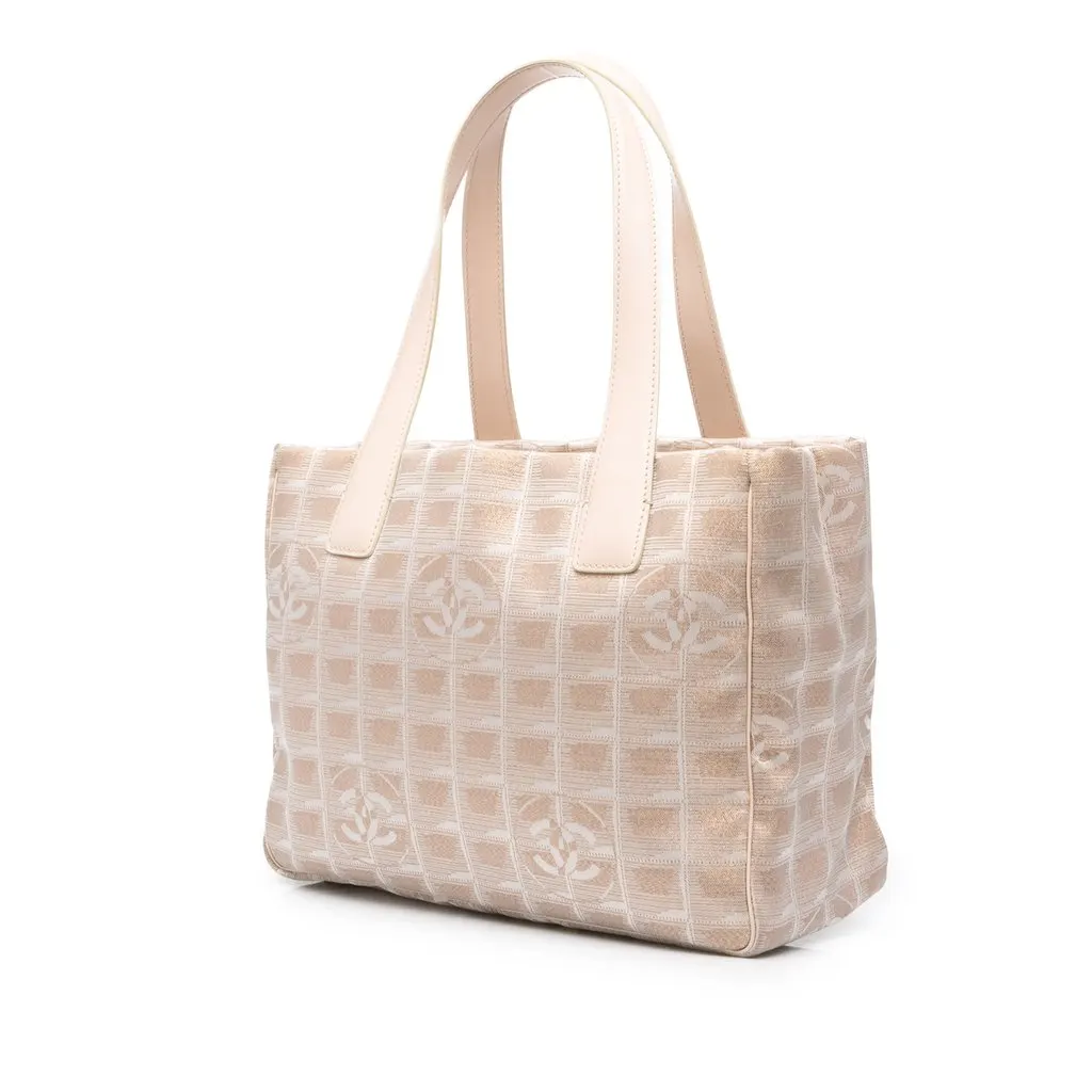 Chanel New Travel Line Nylon Tote Beige Polyamide Very good - Back View