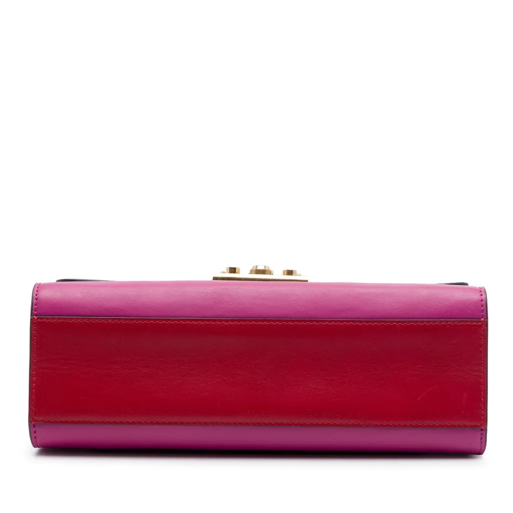 Gucci Medium Bicolor Leather Padlock Shoulder Bag Pink Leather Very good - Inside View