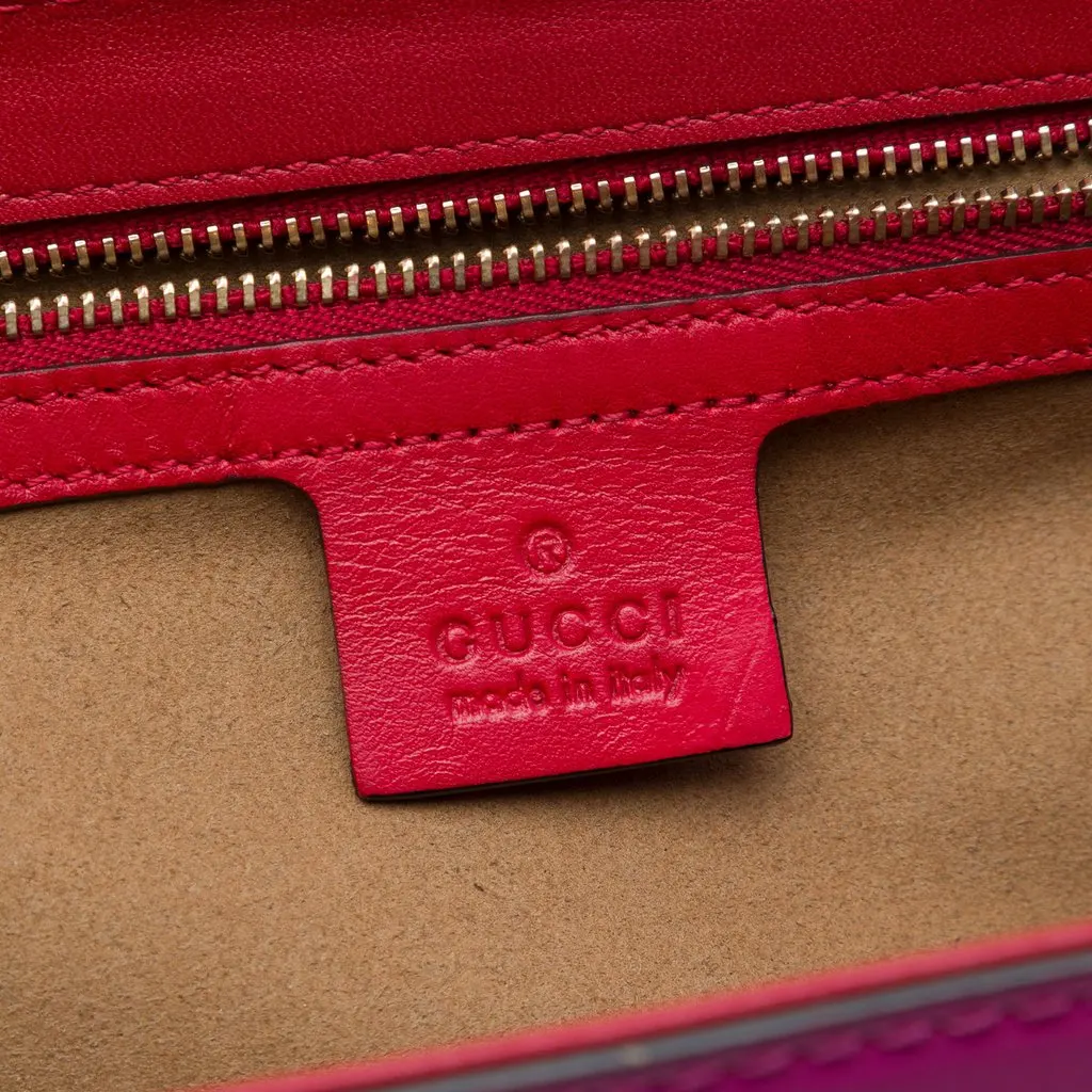 Gucci Medium Bicolor Leather Padlock Shoulder Bag Pink Leather Very good - Box View