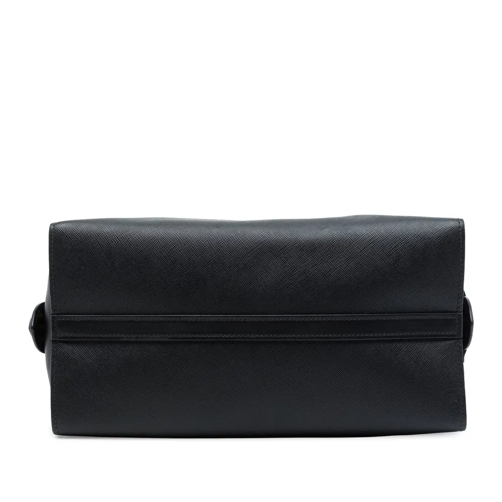 Prada Saffiano and City Calf Esplanade Satchel Black Leather Very good - Inside View
