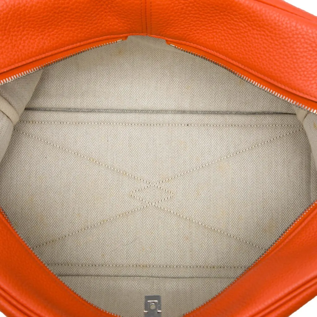 Hermès Clemence Victoria II 35 Orange Leather Very good - Model View