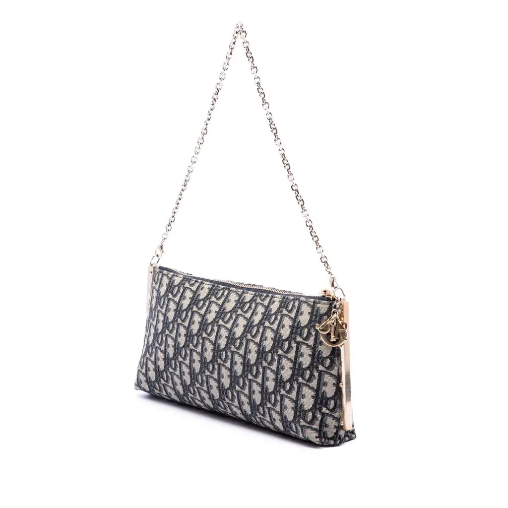 Dior Oblique Canvas Dior Club Bag Blue Canvas Very good - Back View