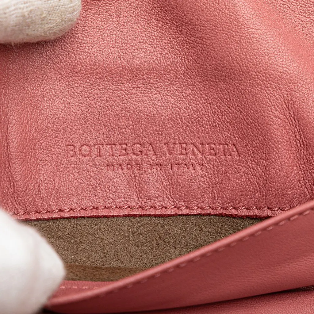 Bottega Veneta Mini Nappa Intrecciato Expandable Chain Crossbody Pink Leather Very good - Box View