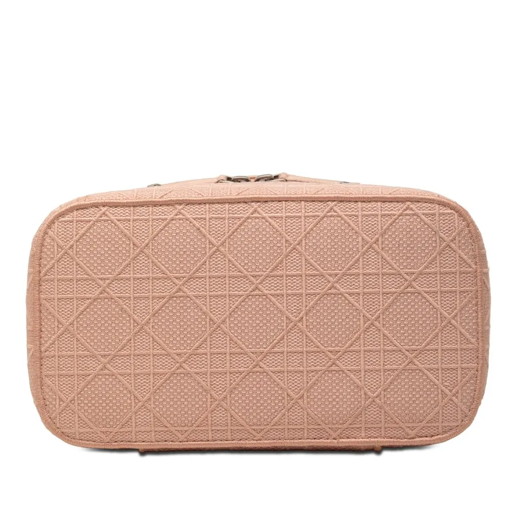 Dior Diortravel Canvas Cannage D Lite Vanity Case Pink Very good - Inside View