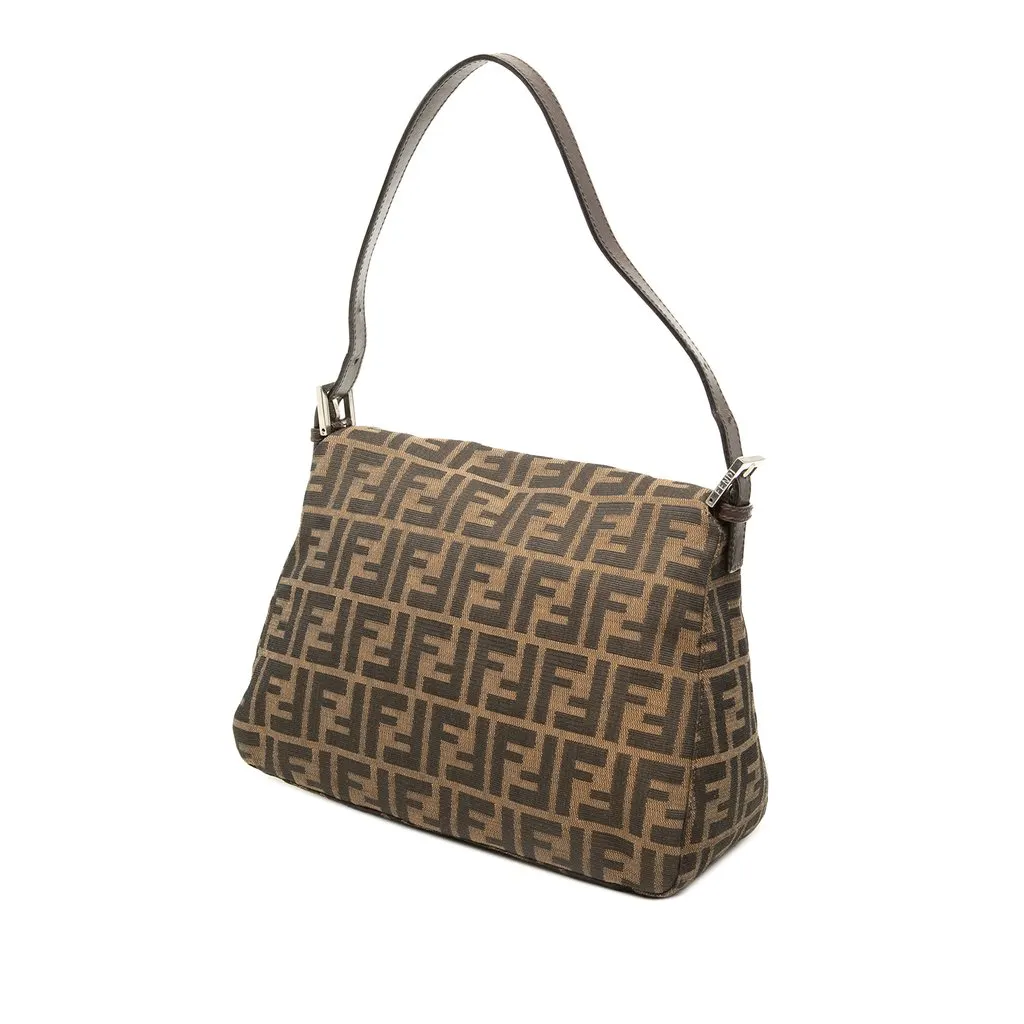 Fendi Zucca Canvas Mamma Forever Brown Canvas Good - Back View