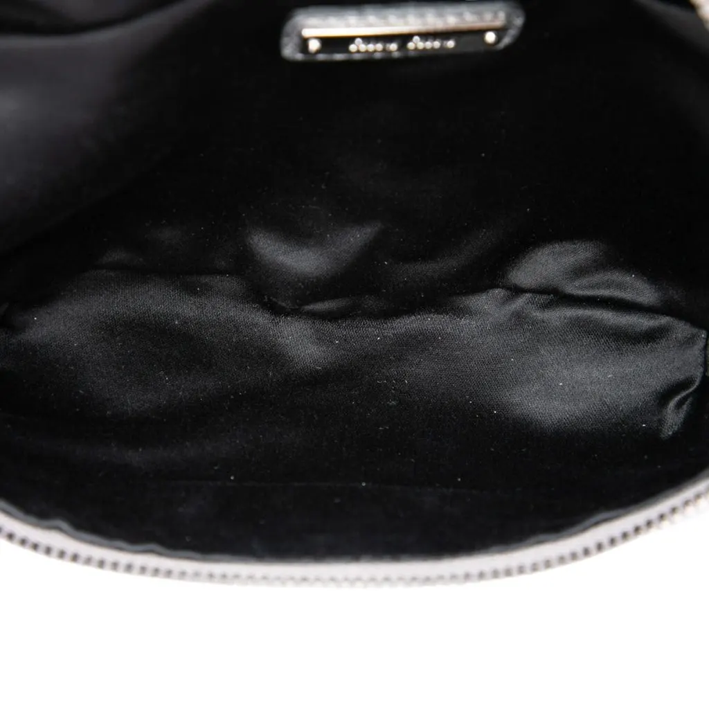 Miu Miu Metallic Calfskin Sequin Embellished Belt Bag Silver Leather Very good - Model View