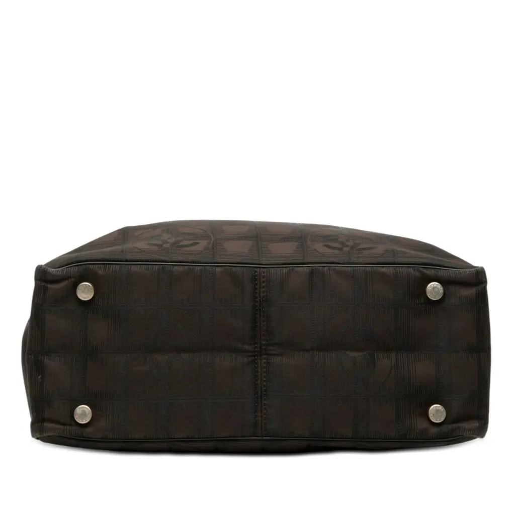 Chanel New Travel Line Nylon Tote Brown Very good - Inside View