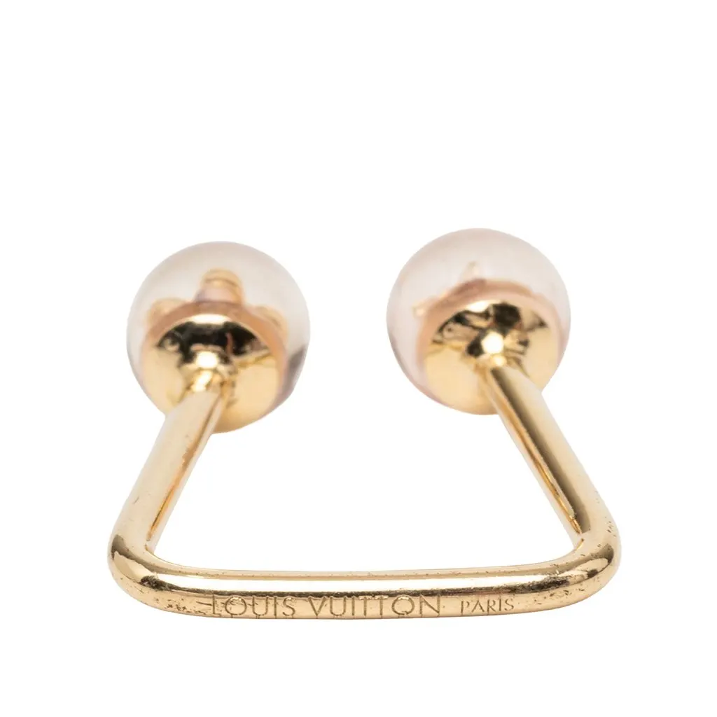 Louis Vuitton Resin Crystal Inclusion Fleur Bubble Cocktail Ring Gold Plastic Very good - Inside View