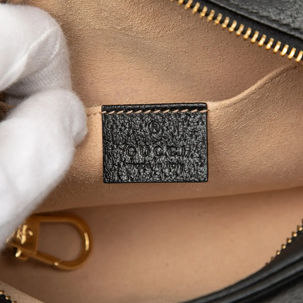 Gucci Mini Calfskin Web Ophidia Crossbody Black Leather Very good - Box View