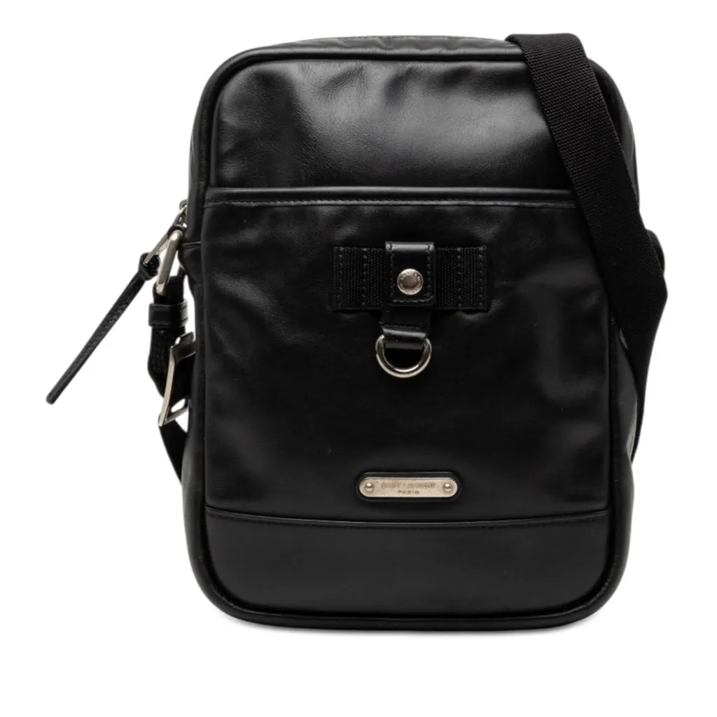 Saint Laurent Calfskin Rivington Crossbody Black Leather Very good - Front View