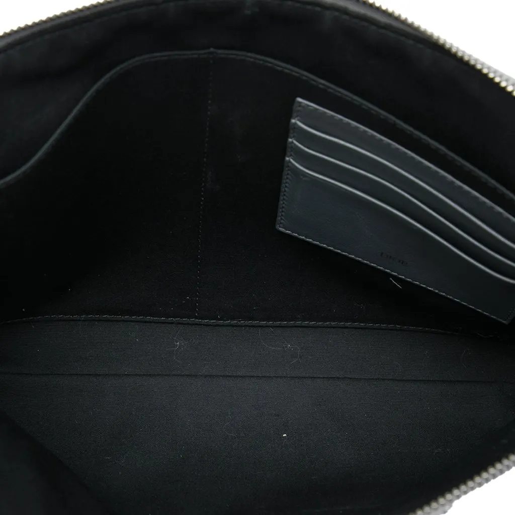 Dior Oblique Canvas A4 Zipped Pouch MultiColor Canvas Very good - Model View