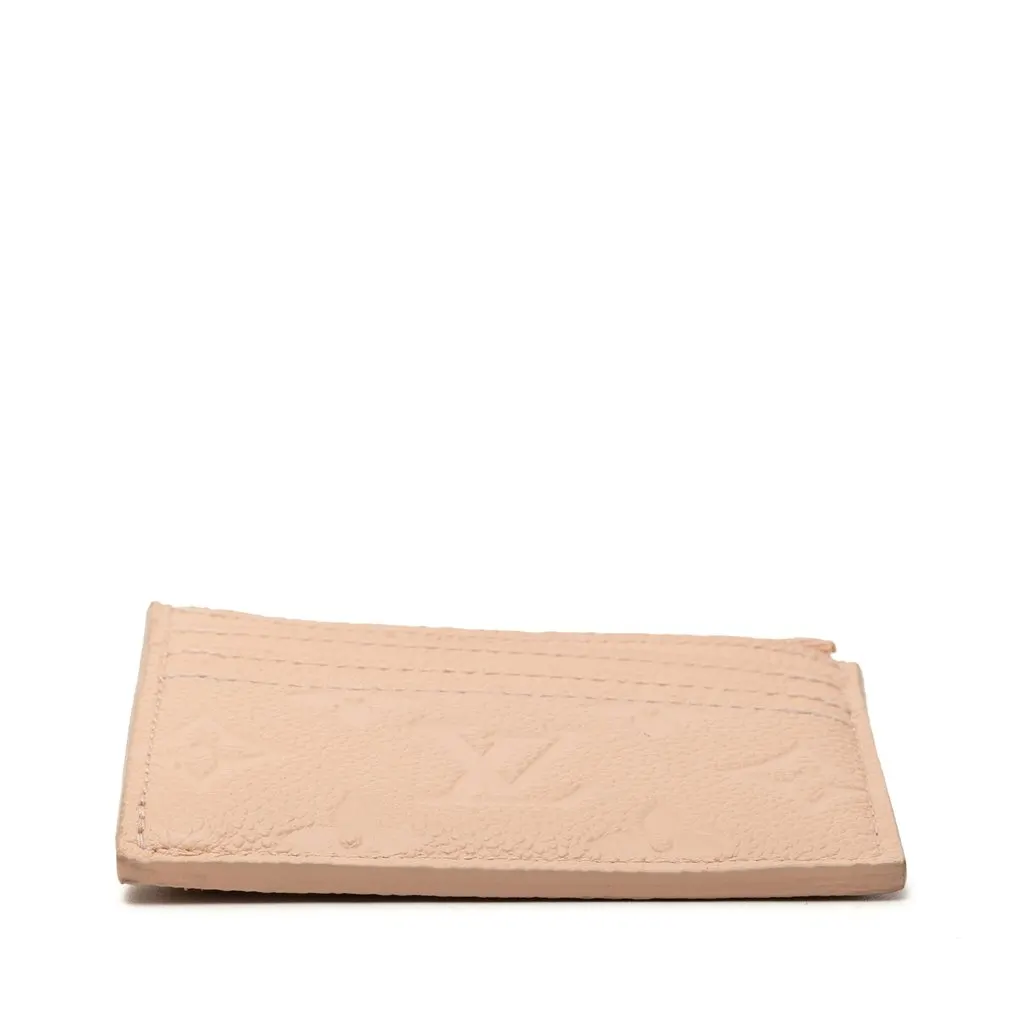 Louis Vuitton Monogram Empreinte Flora Card Holder Pink Leather Very good - Inside View