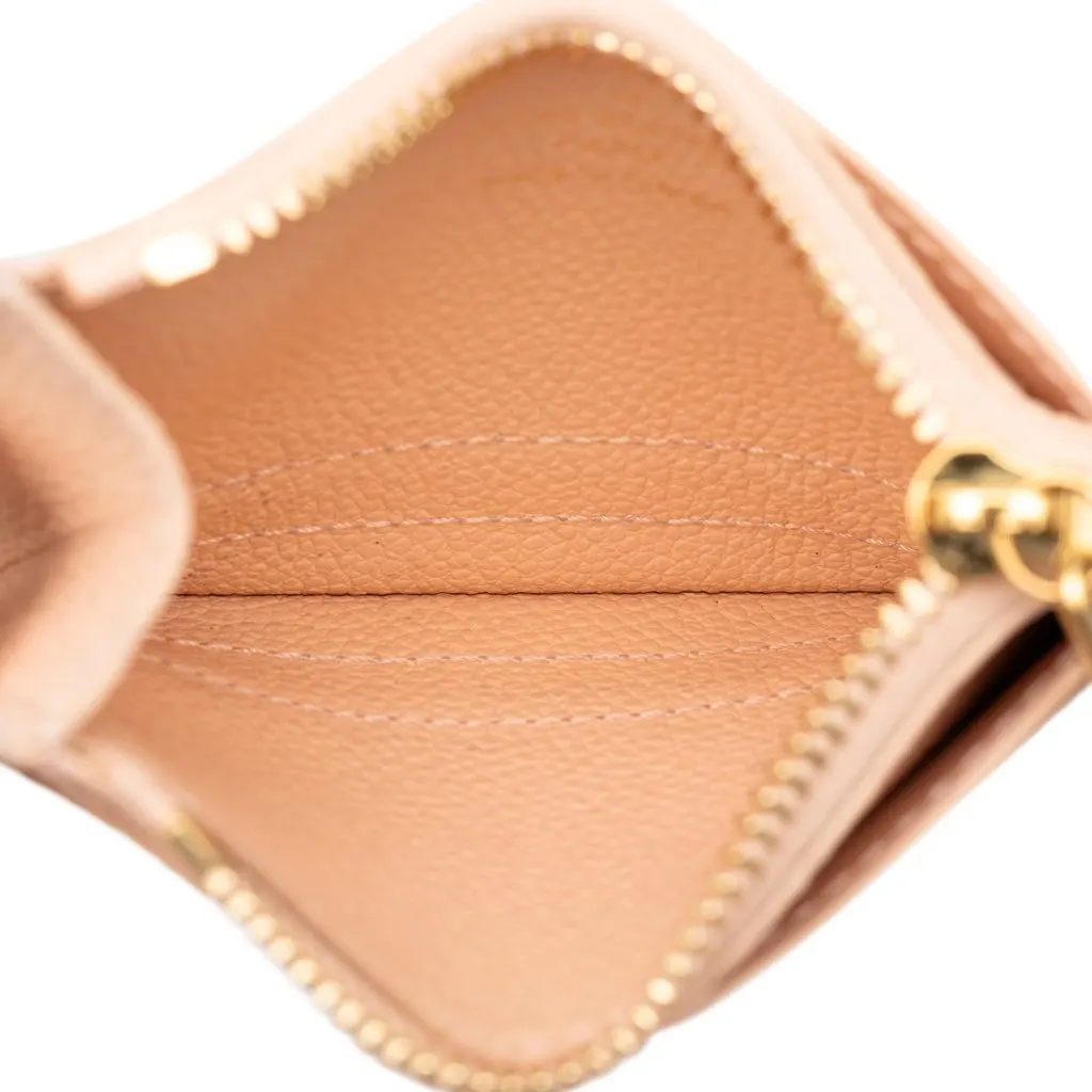 Louis Vuitton Monogram Empreinte Flora Card Holder Pink Leather Very good - Model View