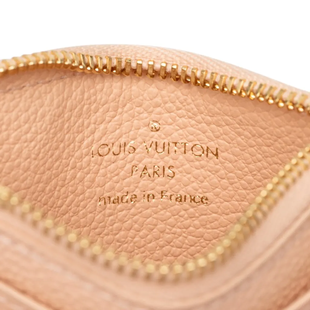 Louis Vuitton Monogram Empreinte Flora Card Holder Pink Leather Very good - Box View