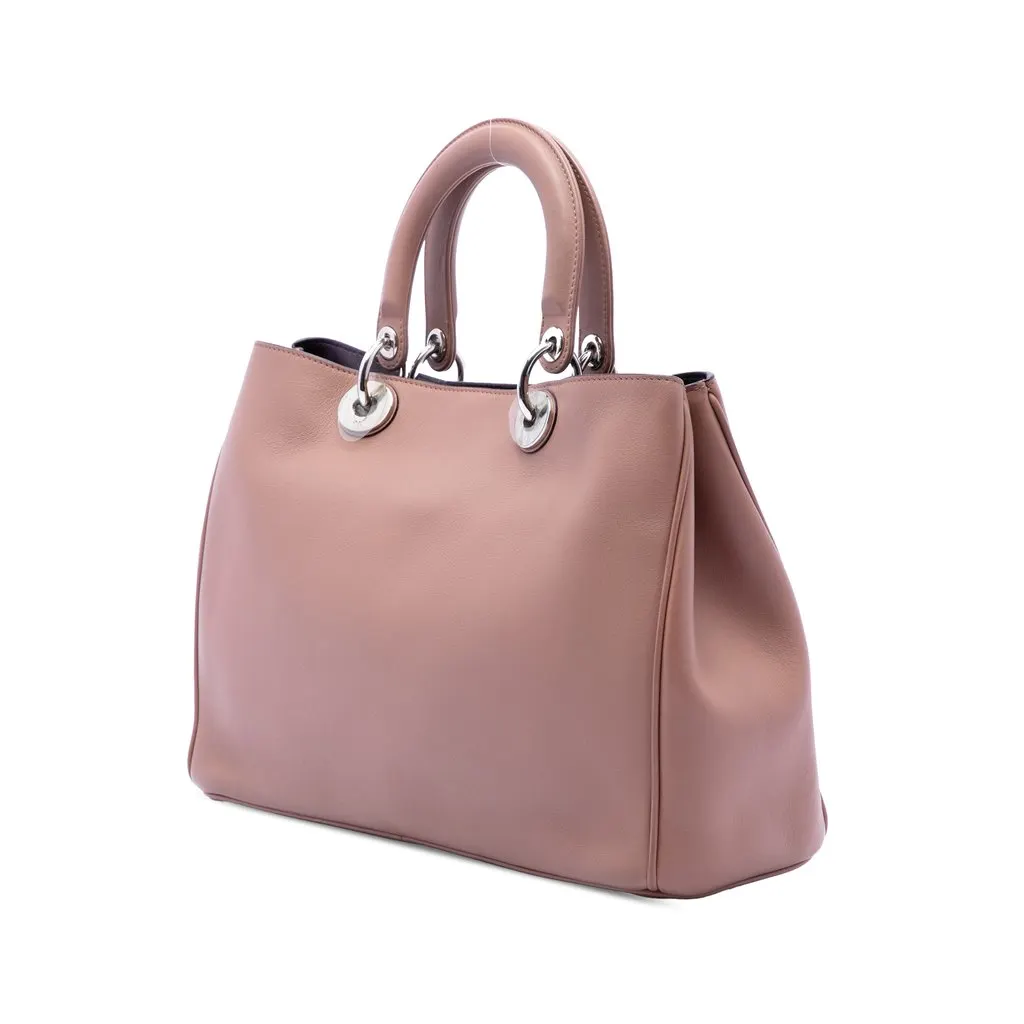 Dior Medium Leather Diorissimo Satchel Pink Leather Very good - Back View