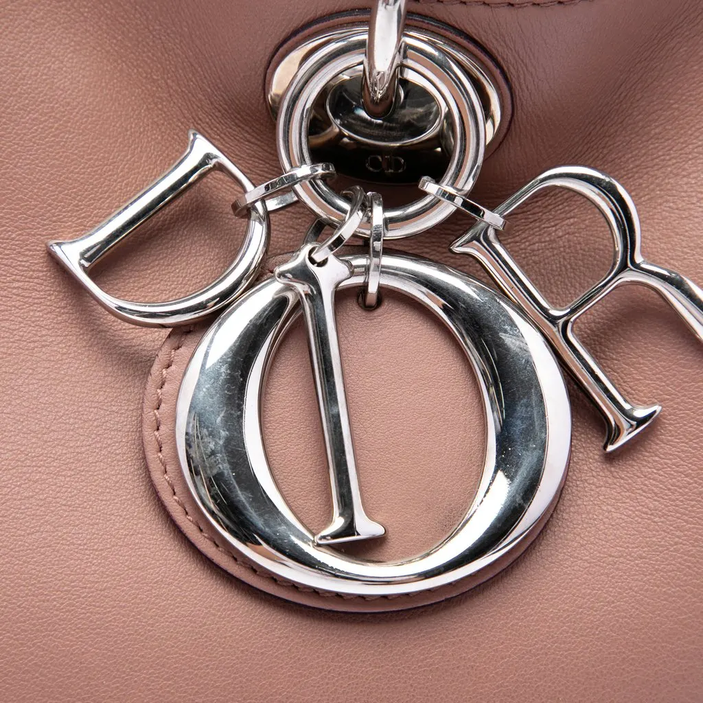 Dior Medium Leather Diorissimo Satchel Pink Leather Very good - Box View