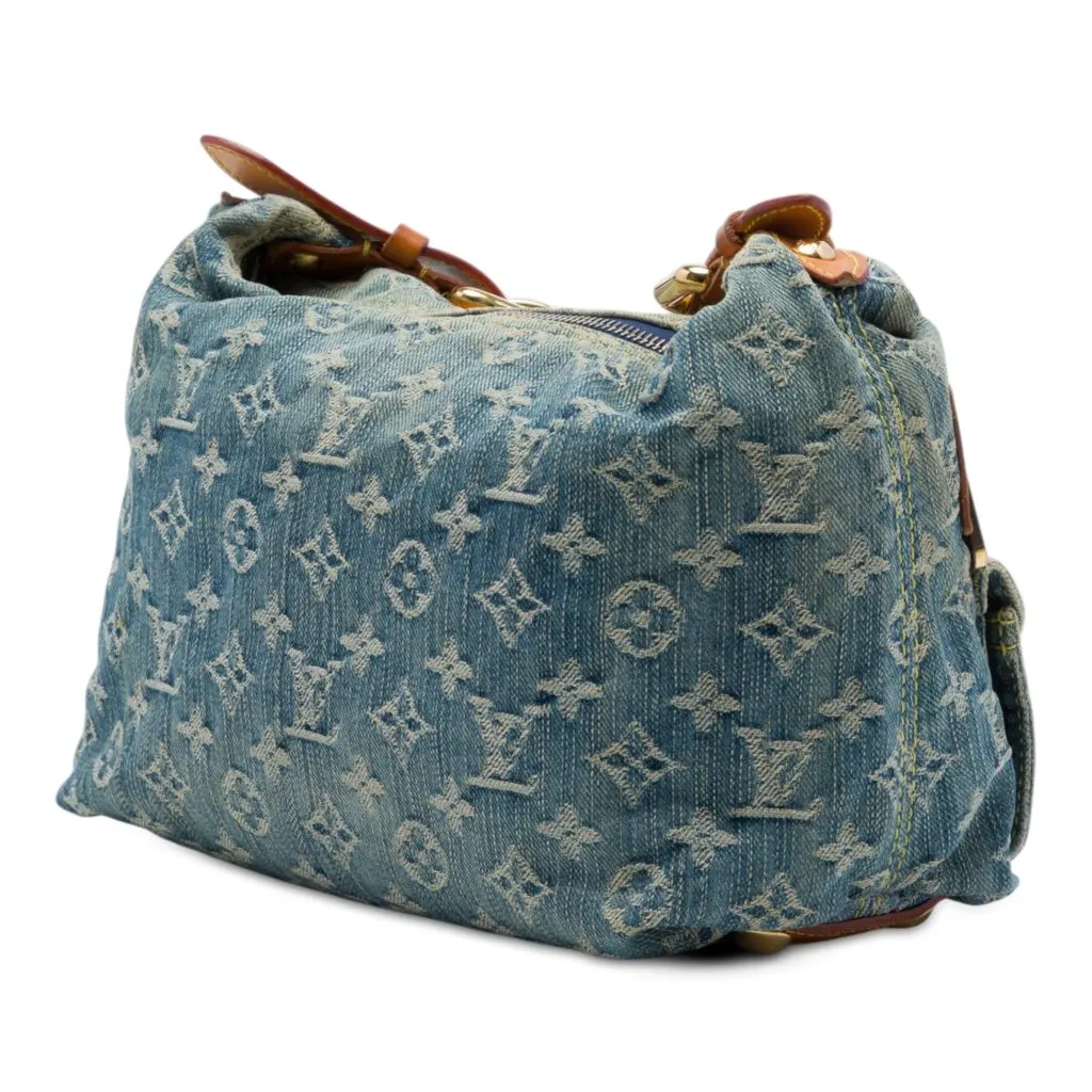 Louis Vuitton Monogram Denim Baggy PM Blue Very good - Back View