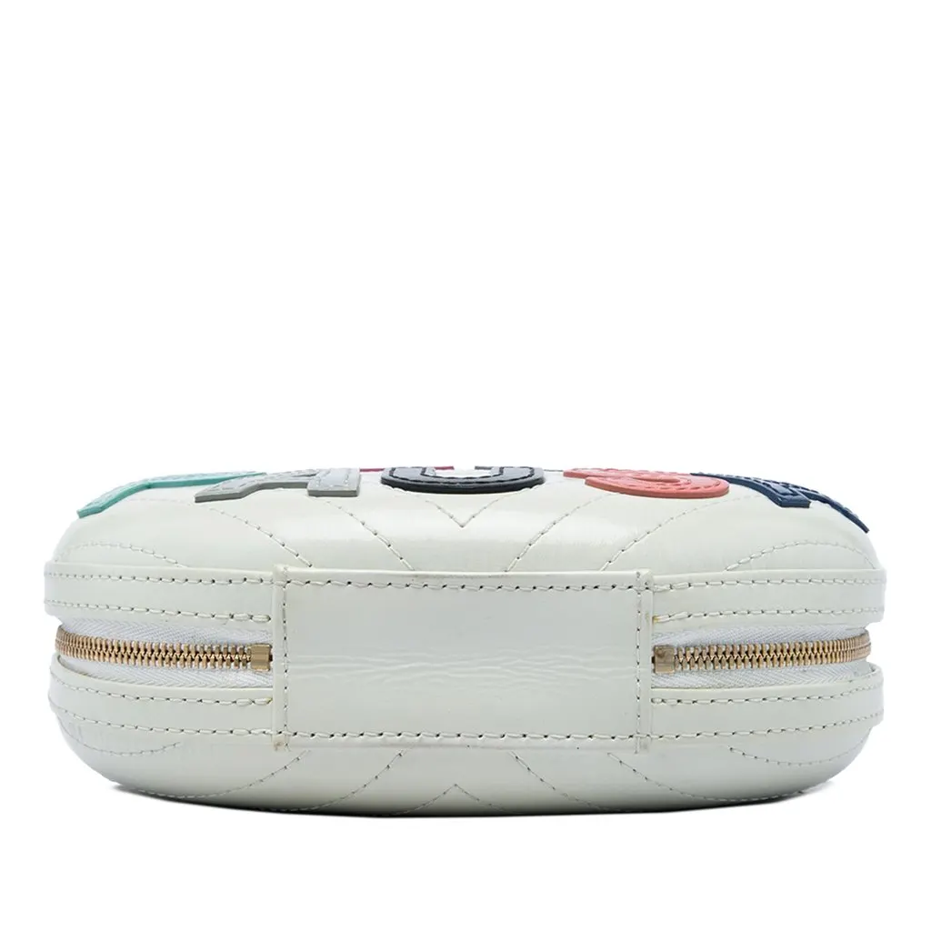 Chanel Chevron Lambskin La Pausa Evening Bag White Leather Very good - Inside View
