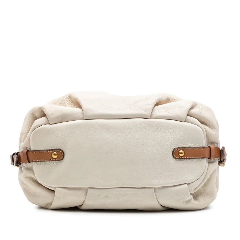Prada Cervo Deerskin Antik Shoulder Bag White Leather Very good - Inside View