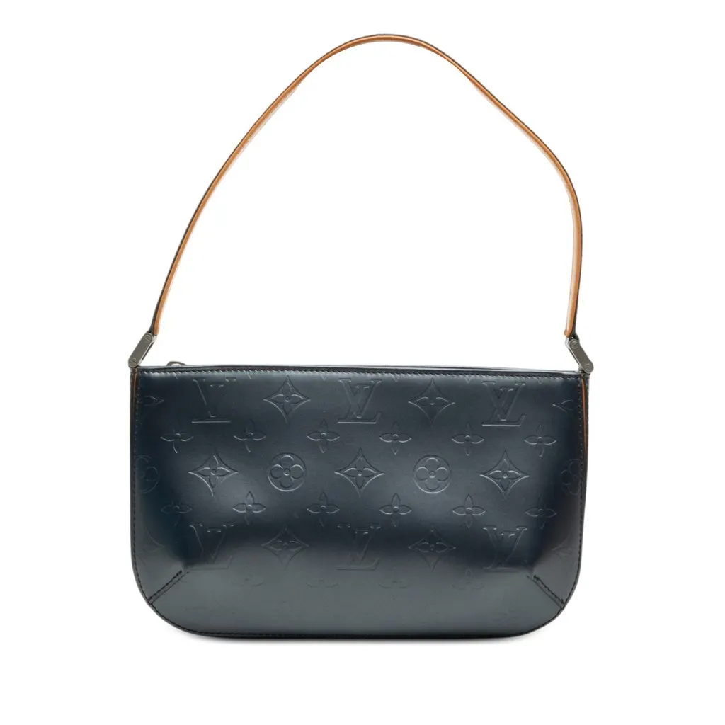 Louis Vuitton Monogram Mat Fowler Blue Leather Very good - Front View
