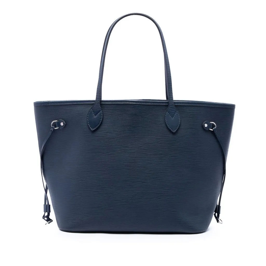 Louis Vuitton Epi Neverfull MM Blue Leather Very good - Front View