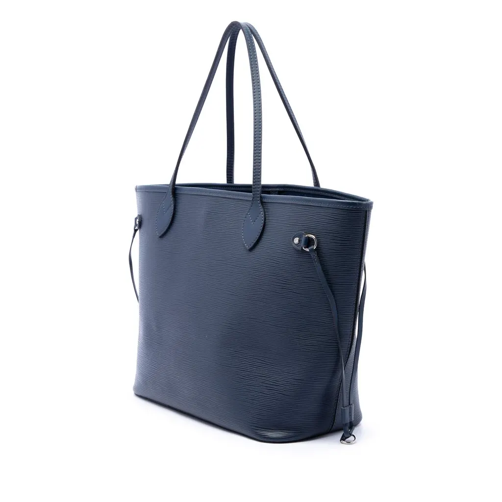 Louis Vuitton Epi Neverfull MM Blue Leather Very good - Back View