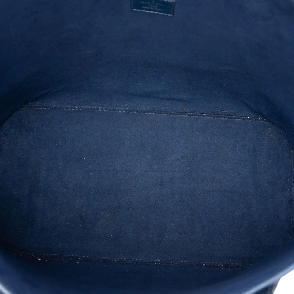 Louis Vuitton Epi Neverfull MM Blue Leather Very good - Model View