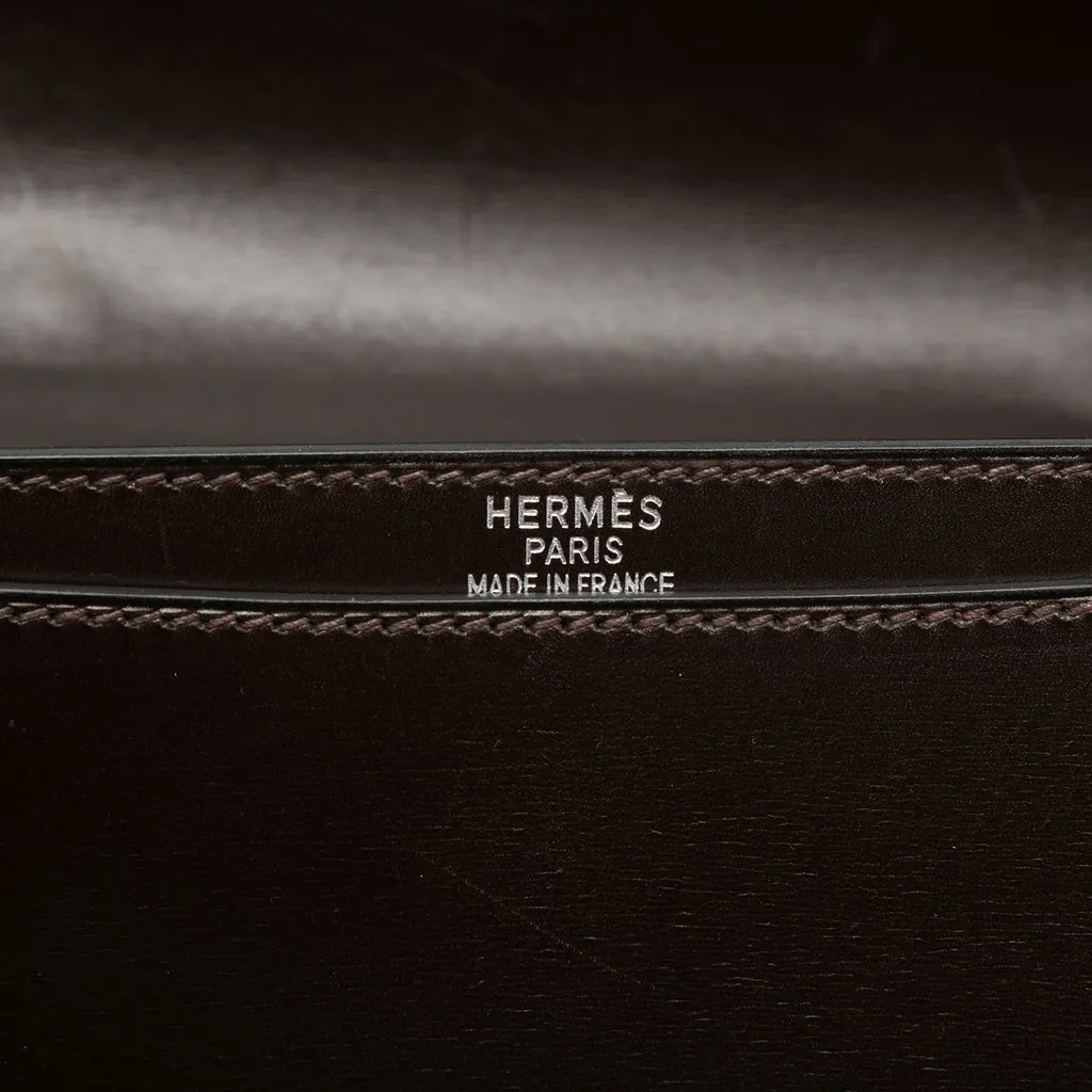 Hermès Box Calf Sac A Depeches 38 Brown Leather Good - Box View