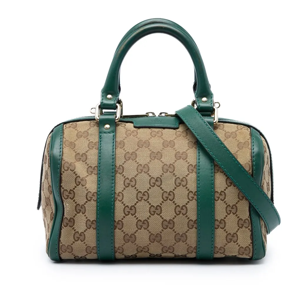Gucci Small GG Canvas Joy Boston Bag Beige Very good - Front View