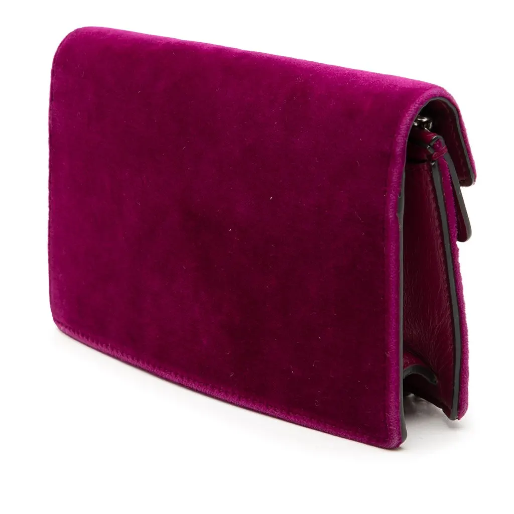 Gucci Mini Velvet Dionysus Crossbody Purple Very good - Back View