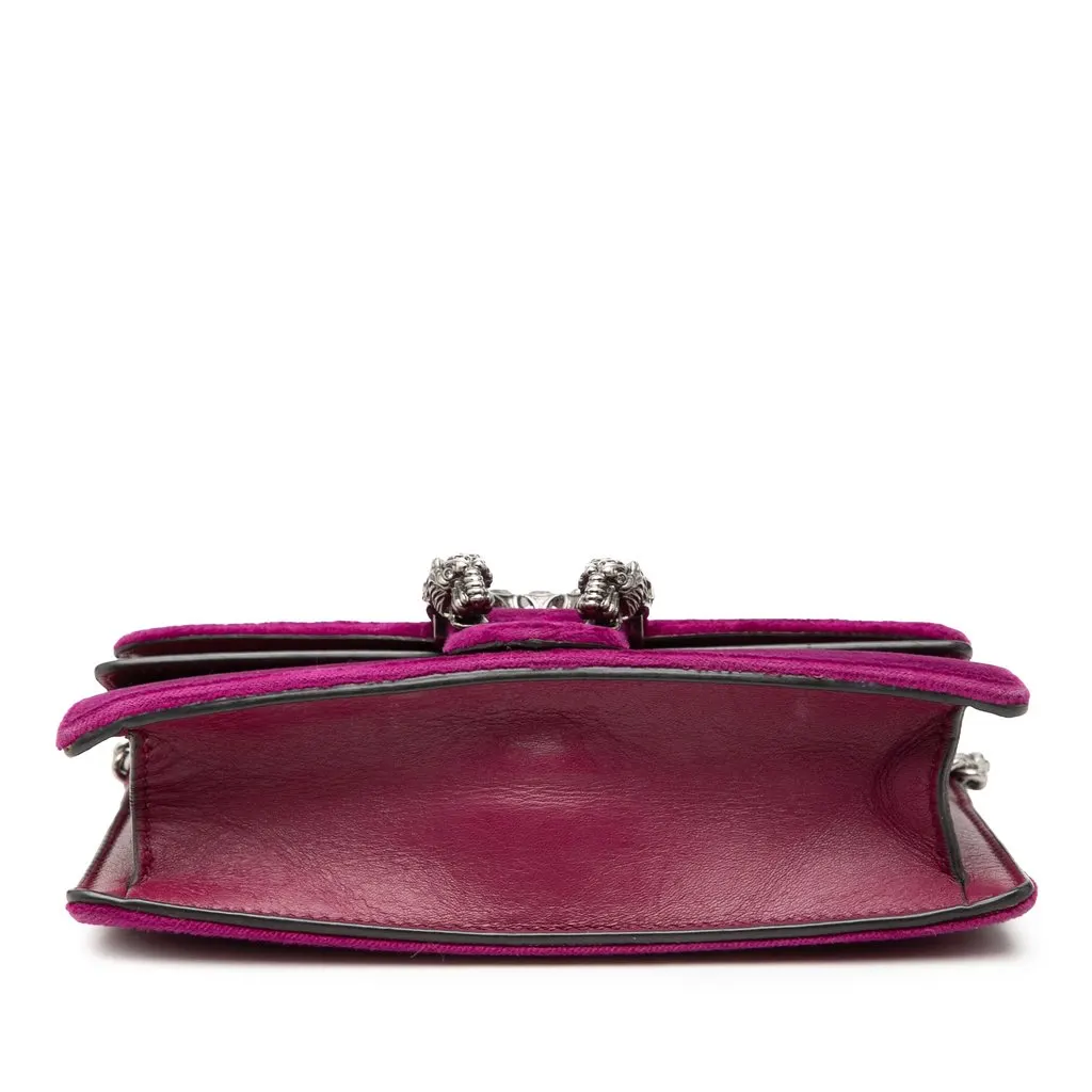 Gucci Mini Velvet Dionysus Crossbody Purple Very good - Inside View