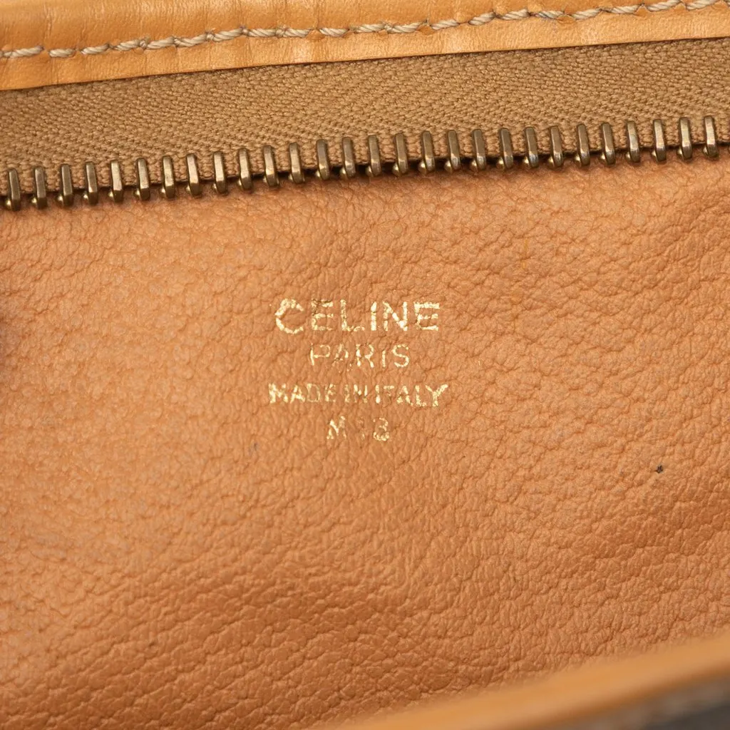 Celine Macadam Coated Canvas Clutch Brown Canvas Good - Box View