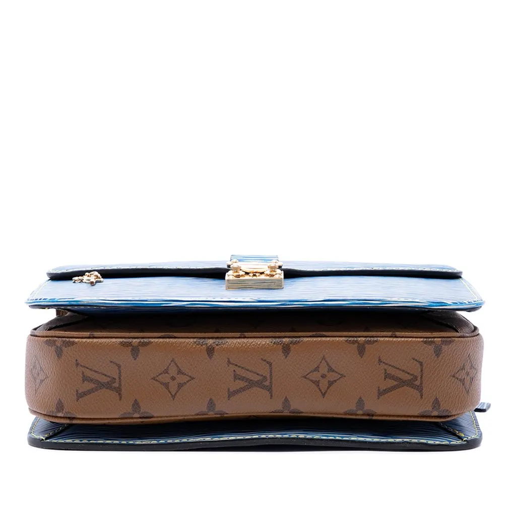 Louis Vuitton Epi Denim and Reverse Monogram Pochette Metis Blue Leather Very good - Inside View