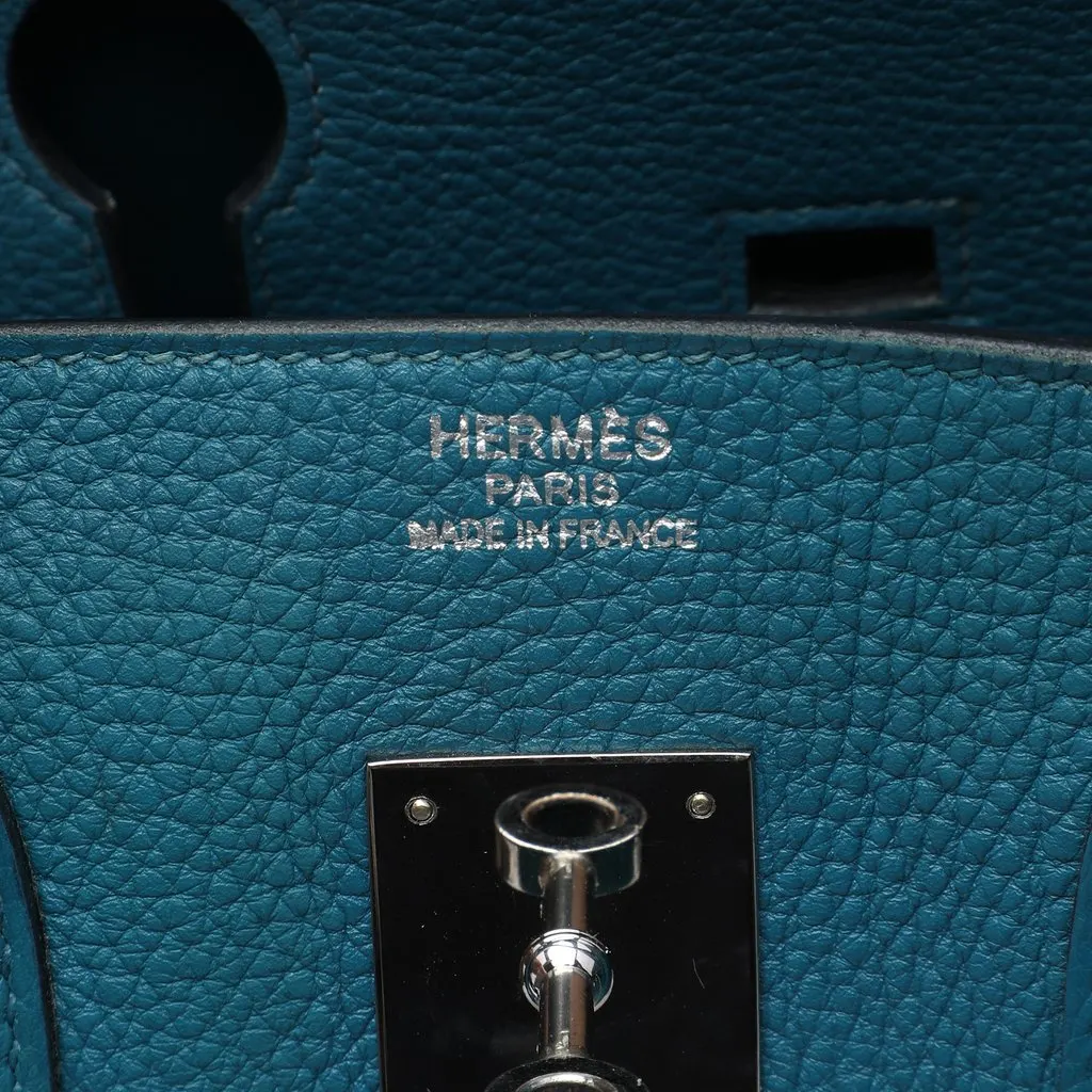 Hermès Togo Birkin Retourne 35 Blue Leather Very good - Box View