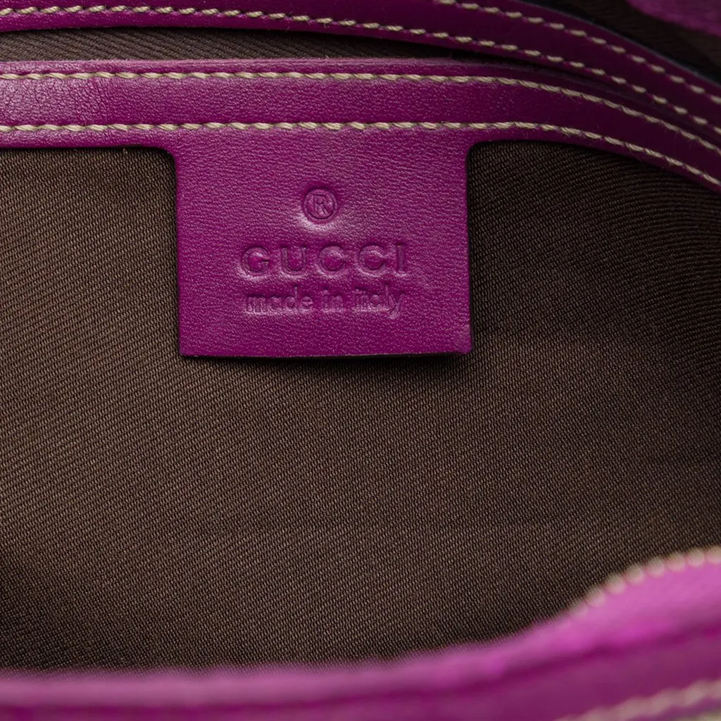 Gucci Medium GG Supreme Joy Web Boston Bag Beige Canvas Very good - Box View